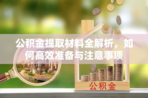 通知公积金提取材料全解析，如何高效准备与注意事项